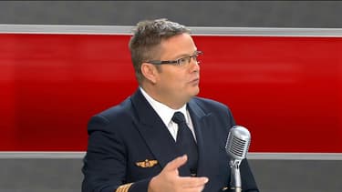 Le président du Syndicat national des pilotes de ligne, Eric Derivry, sur BFMTV, le 27 mars.