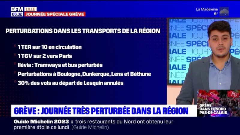 Grève du 7 mars: une journée très perturbée dans la région