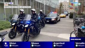 Paris: des policiers et le Père Noël ont distribué des cadeaux aux enfants malades de l'hôpital Necker
