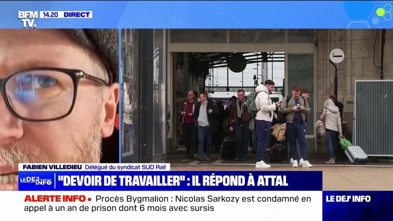 Propos de gabriel attal sur la grève sncf: fabien villedieu de sud-rail dénonce 