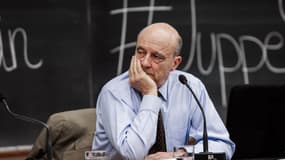 Alain Juppé lors d'une rencontre avec les étudiants de Sciences Po, le 2 avril 2015.