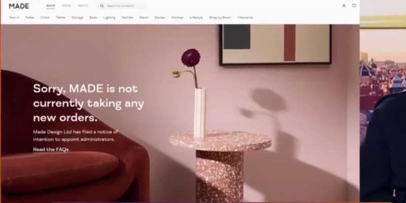 Des promotions avant une liquidation... des clients de la marque Made.com piégés?
