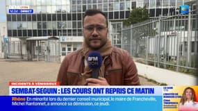 Vénissieux: au lendemain de tirs de mortiers, les cours reprennent à la cité scolaire Sembat-Seguin