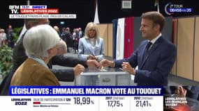 Législatives 2022: Emmanuel Macron vote au Touquet