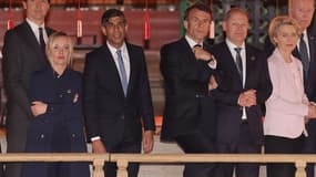 De gauche à droite: Giorgia Meloni, Rishi Sunak, Emmanuel Macron, Olaf Scholz et Ursula von der Leyen au Japon en mai dernier (Photo d'illustration).