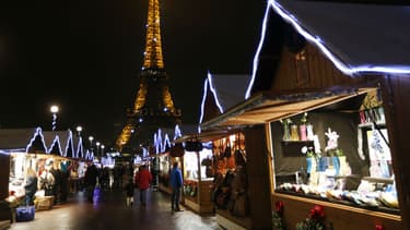 Marché de noël à Paris.