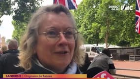 Sandrine, venue de Rennes pour voir la reine