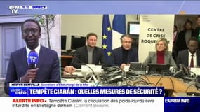 Tempête Ciarán: Hervé Berville, secrétaire d'État chargé de la Mer annonce que "les navires qui pourraient se trouver en difficulté sont suivis minute par minute"