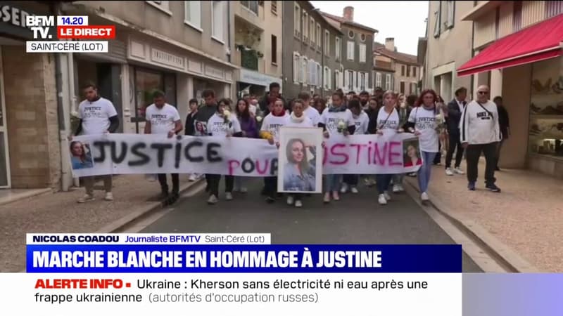 Mort de Justine Vayrac: la marche blanche se poursuit très silencieusement dans les rues de Saint-Céré