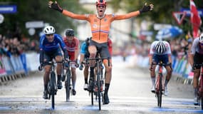 Nils Eekhoff au moment de sa victoire aux Mondiaux