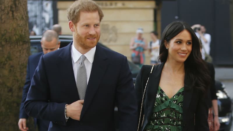 Le prince Harry et Meghan Markle à Londres, le 21 avril 2018