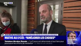 Jean-Michel Blanquer sur les maths aux lycées: "Ce n'est pas du tout un virage à 180 degrés"