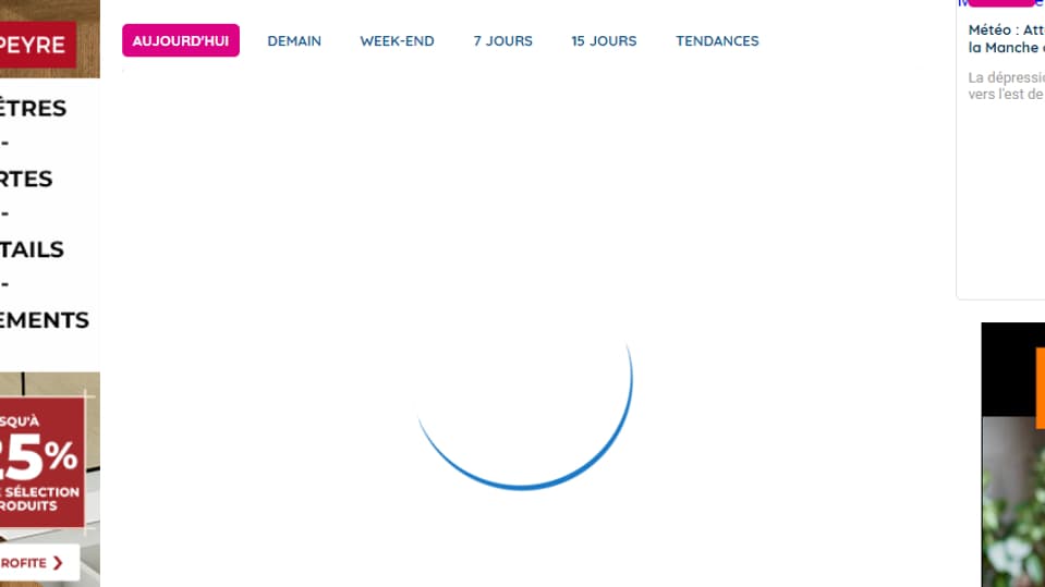 Le site de Météo-France affiche un bug ce 12 avril. Le site de Météo-France affiche un bug ce 12 avril.