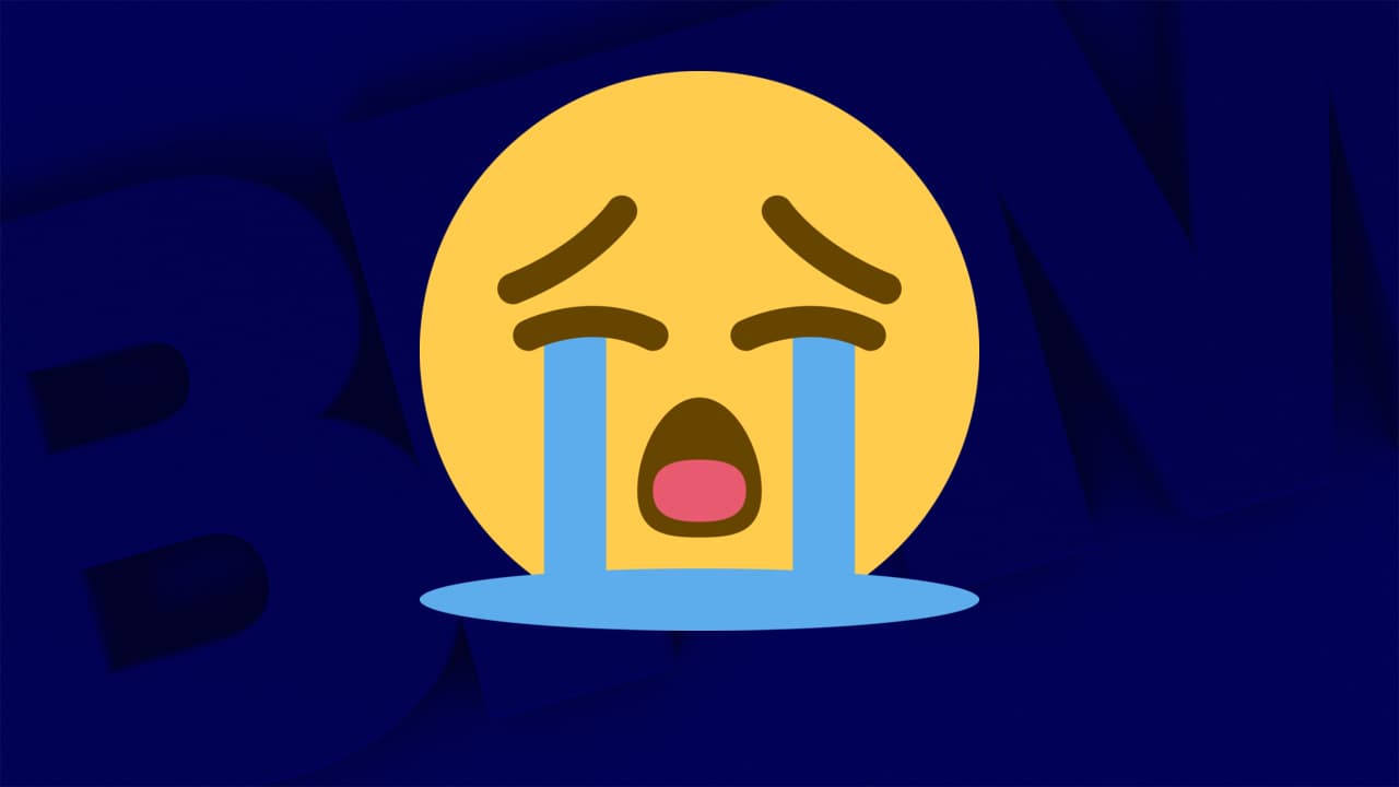 L'emoji "Visage Qui Pleure à Chaudes Larmes"