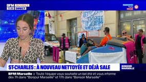 Marseille: la gare Saint-Charles à nouveau nettoyée et déjà sale