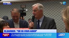 Givors: Michel Barnier offre le "soutien moral, matériel et politique" de l'État aux sinistrés