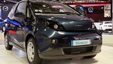 La Blue Car de Bolloré au Salon international de l'Automobile de Paris en 2012.
