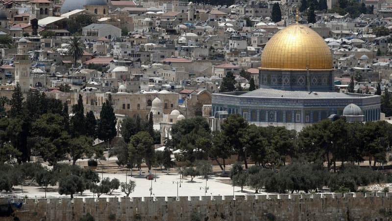 Le Dôme du Rocher de la mosquée Al-Aqsa dans la vieille ville de Jérusalem, le 17 juillet 2017.