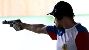 Jean Quiquampoix aux championnats d'Europe de tir, mai 2024