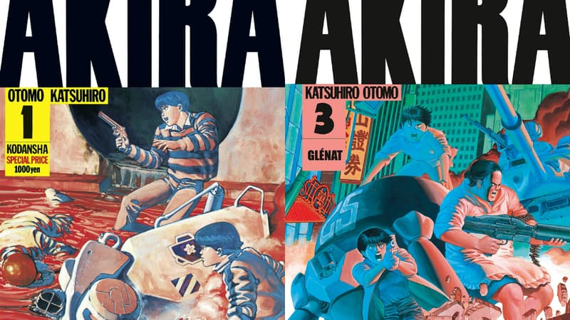 Couvertures des éditions françaises d'Akira
