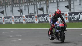 Fabio Quartararo lors des qualifications du GP d'Inde, le 22 septembre 2023.