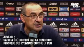 Juventus - OL : Sarri a été "surpris" par la condition physique des Lyonnais contre le PSG