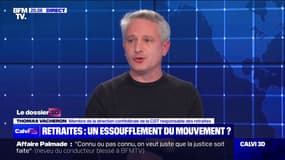 Retraites: pour Thomas Vacheron (CGT), la mobilisation est "moins réussie mais est réussie" malgré tout