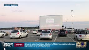 Faute de festival, Cannes propose un cinéma en plein air où on regarde le film dans sa voiture