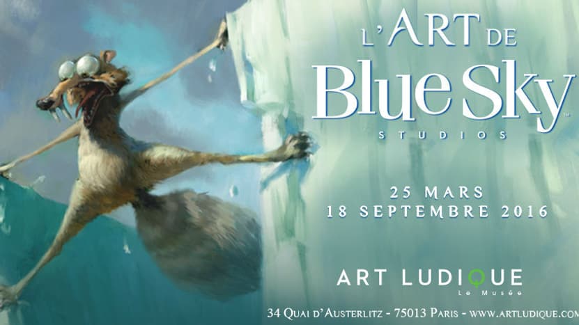 L'affiche de l'exposition "L'art du Studio Blue Sky" L'affiche de l'exposition "L'art du Studio Blue Sky"