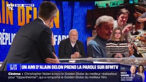 "Si [son avocat] a parlé avec Alain Delon, il faut qu'il me donne la recette": Norbert Saada, un ami de l'acteur, affirme qu'il "ne parle pas"