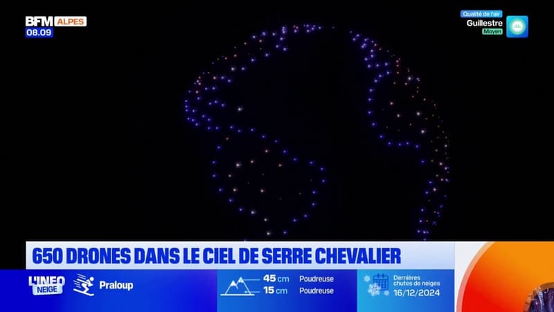 Hautes-Alpes: un spectacles de drones dans le ciel de Serre Chevalier