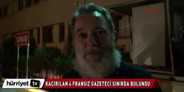 Didier François, l'un des quatre ex-otages français en Syrie, prononce ses premiers mots d'homme libre, à la télévision turque.