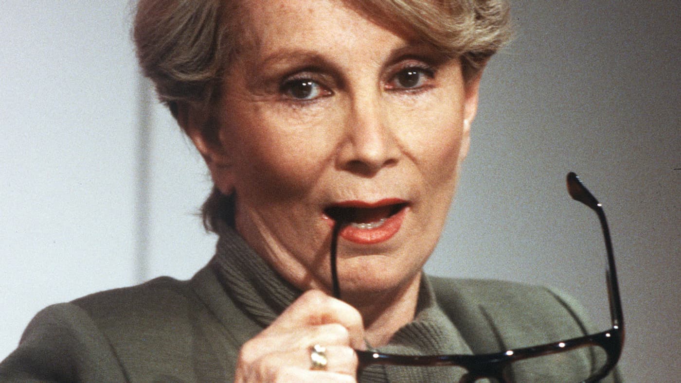 Fernande Grudet, durant une émission de télévision en mai 1986 à Paris. Fernande Grudet, durant une émission de télévision en mai 1986 à Paris.