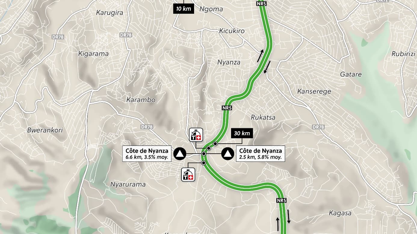 Parcours du contre-la-montre individuel hommes élite aux championnats du monde de cyclisme 2025 au Rwanda