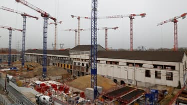 Le chantier du village olympique, en novembre 2021