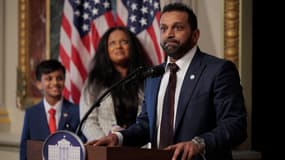 Le nouveau patron du FBI, Kash Patel, lors de son intronisation le 21 février 2025.