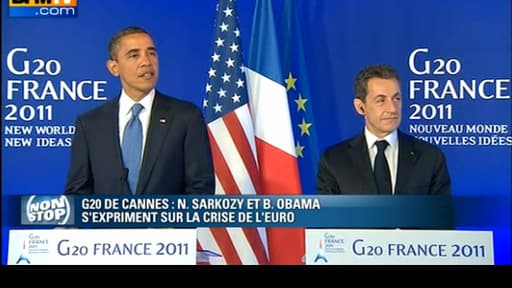 Barack Obama et Nicolas Sarkozy ce jeudi à Cannes