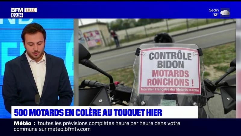 Pas-de-Calais: 500 motards ont manifesté contre le contrôle technique au Touquet ce samedi