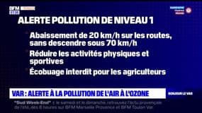 Var: alerte à la pollution de l'air à l'ozone ce lundi
