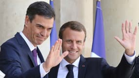 Emmanuel Macron et Pedro Sanchez, le 23 juin 2016. (Photo d'illustration)