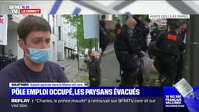 Manifestation des agriculteurs à Pôle emploi: "Le problème de la PAC, c'est qu'il y a des milliards qui sont mis sur la table (...) et que nous, on en touche pas un sou"