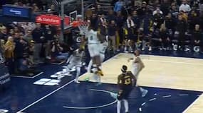 Les images du contre surréaliste d’Anthony Edwards à la dernière seconde lors du match de NBA entre Minnesota et Indiana, le 08/03/2024