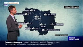 Météo Paris-Île-de-France: quelques flocons de neige attendus dans la matinée, jusqu'à 4°C attendus à Paris