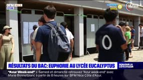 Bac 2024: l'euphorie au lycée Eucalyptus de Nice lors des résultats