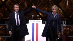 Emmanuel macron et Brigitte Macron. 