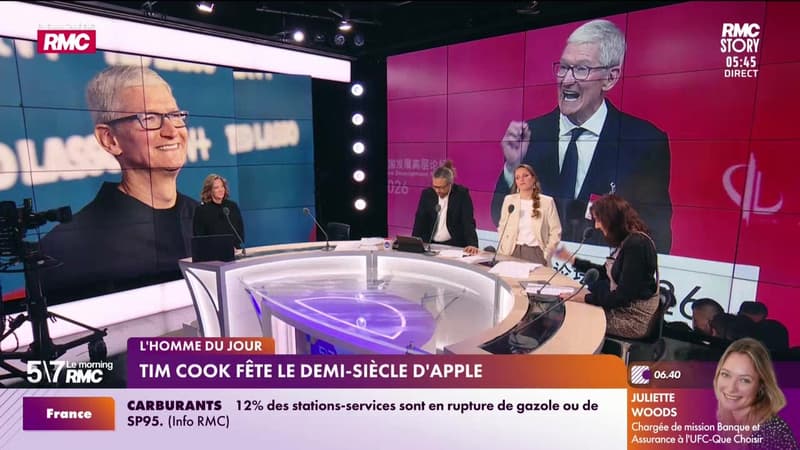 Le Portrait de Virginie Phulpin : Tim Cook fête le demi-siècle d'apple - 01/04