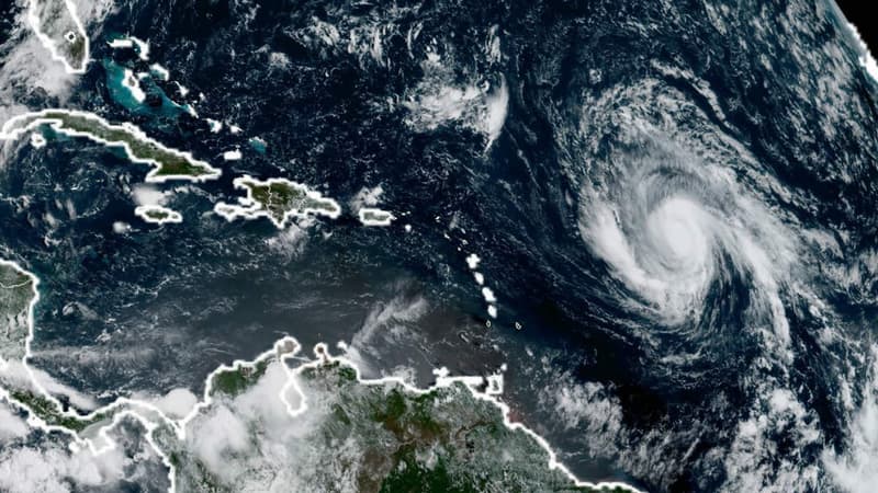 Image satellite de l'ouragan Irma prises le 3 septembre 2017