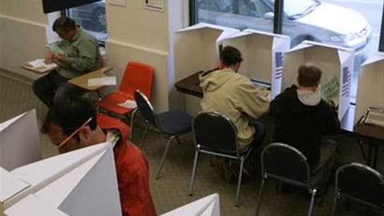 Bureau de vote à Portland, dans l'Oregon. Sept semaines avant l'élection présidentielle américaine du 6 novembre, deux Etats, l'Idaho et le Dakota du Sud, organisent vendredi les premiers votes anticipés, qui ont constitué 30% des voix exprimées lors du p