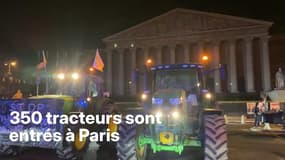 Colère des agriculteurs: un cortège de tracteurs positionné devant l'Assemblée nationale