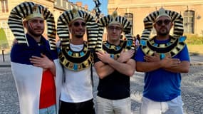 Les "ultras égyptiens" de Bourg-en-Bresse lors des Jeux olympiques de Paris, le 28 juillet 2024